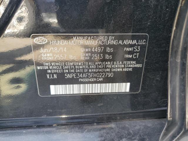 5NPE34AF5FH022790 - 2015 HYUNDAI SONATA SPORT BLACK photo 12