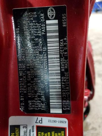 4T1BF1FK2DU684713 - 2013 TOYOTA CAMRY L RED photo 12