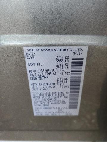 5N1DL0MM5HC540276 - 2017 INFINITI QX60 GRAY photo 13