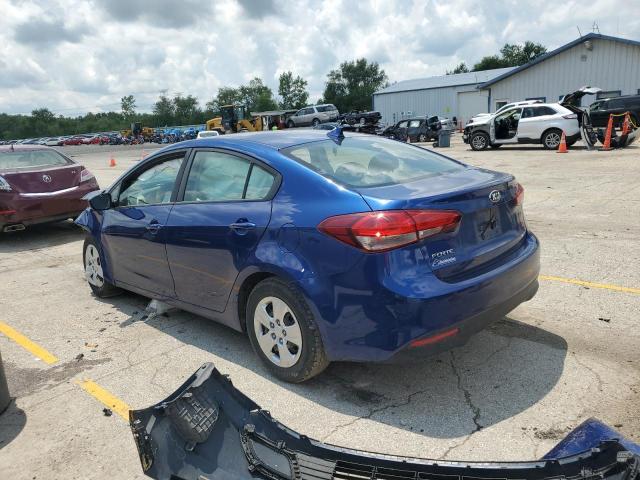 3KPFK4A78HE156541 - 2017 KIA FORTE LX BLUE photo 2