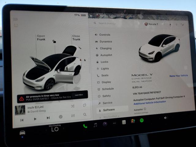 7SAYGAEE7RF101627 - 2024 TESLA MODEL Y 白色 照片 9