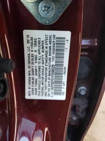 19XFB2F51FE098328 - 2015 HONDA CIVIC LX BURGUNDY photo 12