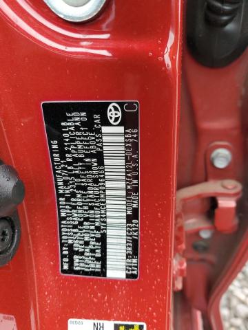 5YFS4MCE8MP096466 - 2021 TOYOTA COROLLA SE Қызыл фото 12