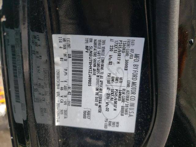 5LMEU78H93ZJ49805 - 2003 LINCOLN AVIATOR 黑色 照片 12