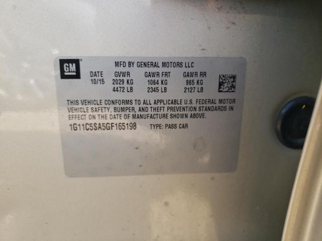1G11C5SA5GF165198 - 2016 CHEVROLET MALIBU LIM LT Қоңыр фото 12