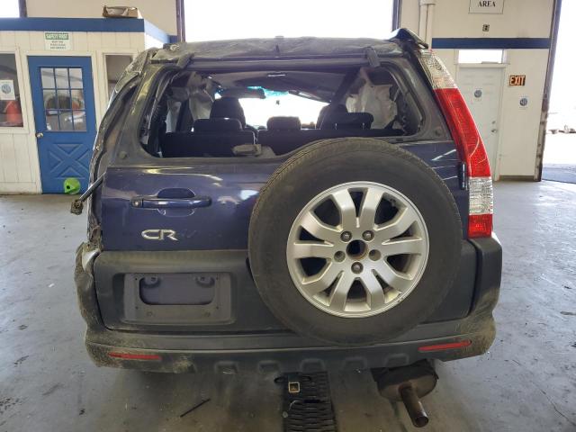 JHLRD78826C051718 - 2006 HONDA CR-V EX BLUE photo 6