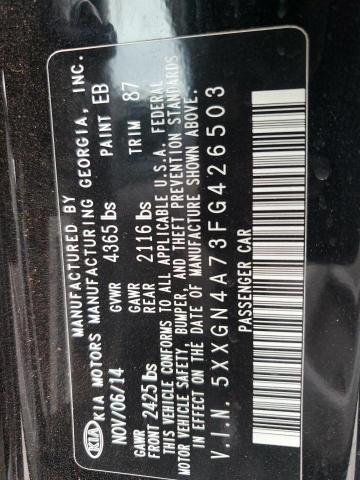 5XXGN4A73FG426503 - 2015 KIA OPTIMA EX Schwarz Foto 13