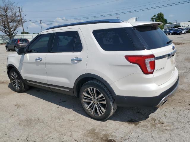 1FM5K8HTXHGC03859 - 2017 FORD EXPLORER PLATINUM WHITE photo 2