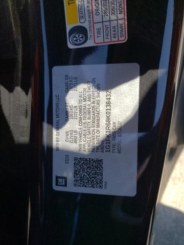 1G1FK1R68K0138432 - 2019 CHEVROLET CAMARO ZL1 BLACK photo 13