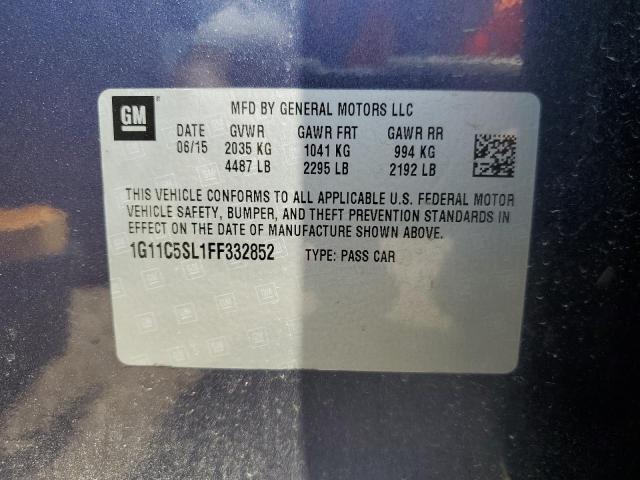 1G11C5SL1FF332852 - 2015 CHEVROLET MALIBU 1LT BLUE photo 13