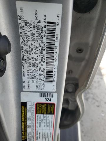 5TEJU62N78Z519952 - 2008 TOYOTA TACOMA DOUBLE CAB PRERUNNER SILVER photo 12