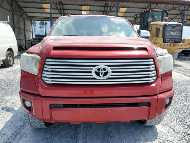 5TFAY5F11EX347474 - 2014 TOYOTA TUNDRA CREWMAX PLATINUM 红色 照片 5