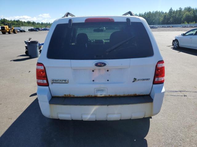 1FMCU4K38BKB75261 - 2011 FORD ESCAPE HYBRID WHITE photo 6