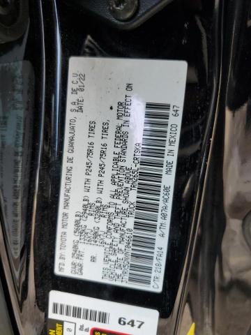 3TYRX5GNXNT046610 - 2022 TOYOTA TACOMA ACCESS CAB შავი ფოტო 12