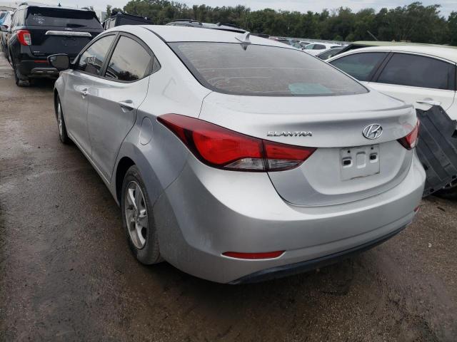 KMHDH4AE8EU184756 - 2014 HYUNDAI ELANTRA SE SILVER photo 3