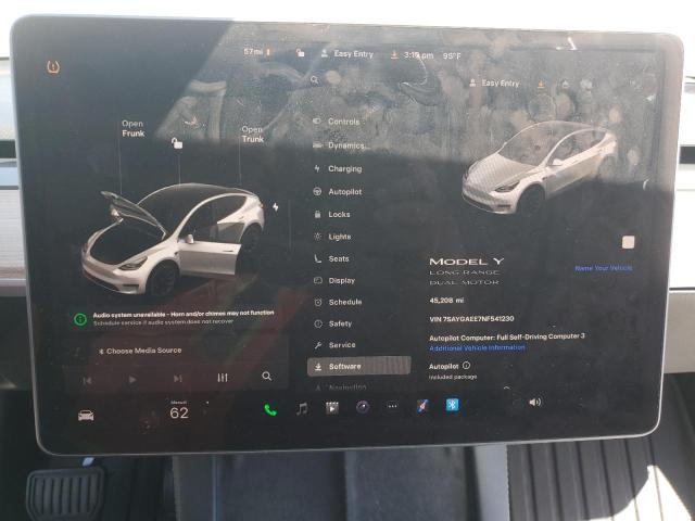 7SAYGAEE7NF541230 - 2022 TESLA MODEL Y თეთრი ფოტო 9