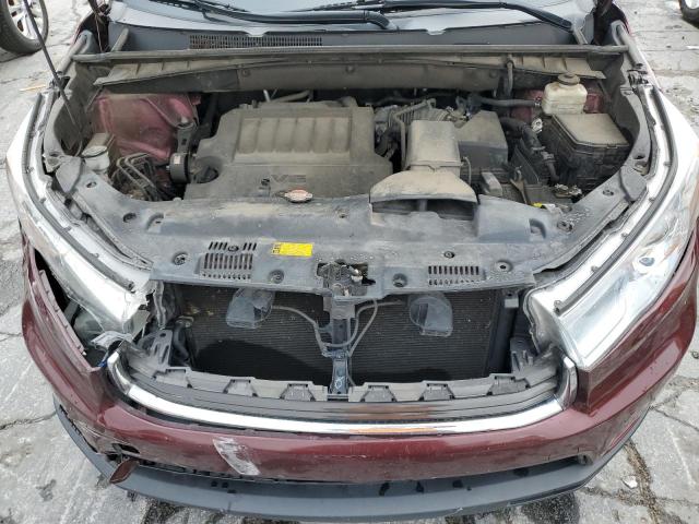 5TDKKRFH8GS185474 - 2016 TOYOTA HIGHLANDER XLE RED photo 12