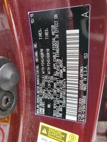 5TDKKRFH8GS185474 - 2016 TOYOTA HIGHLANDER XLE RED photo 14