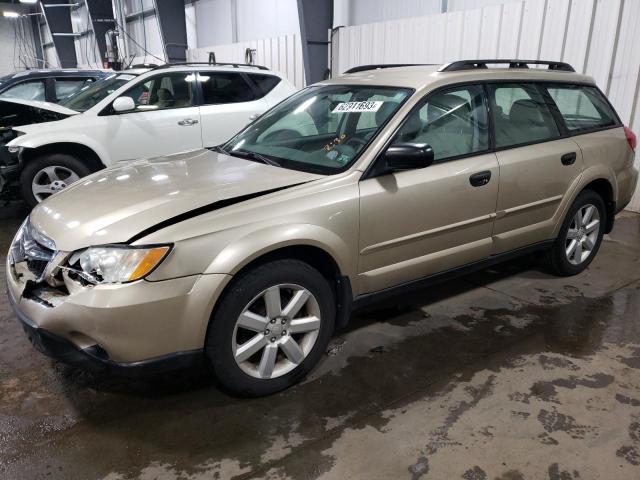 4S4BP61C897326659 - 2009 SUBARU OUTBACK 2.5I TAN photo 1