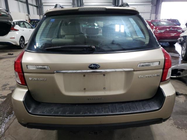 4S4BP61C897326659 - 2009 SUBARU OUTBACK 2.5I TAN photo 6