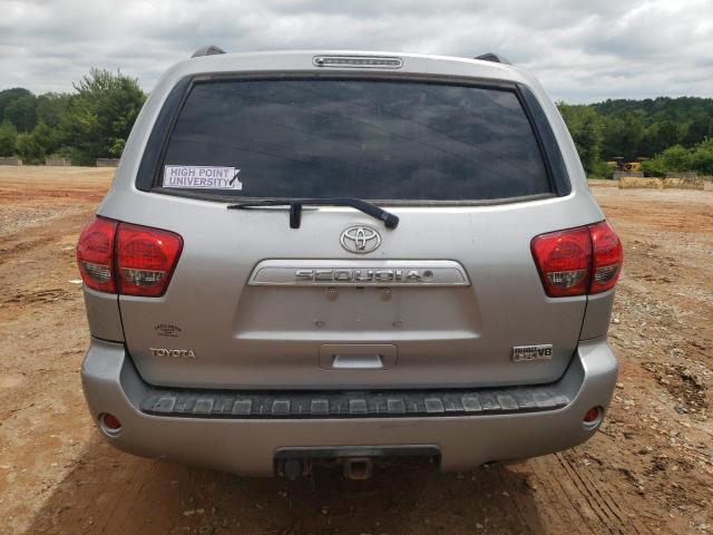 5TDBY64A98S002653 - 2008 TOYOTA SEQUOIA SR5 SILVER photo 6