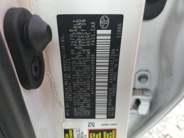 4T1T11AK4RU849999 - 2024 TOYOTA CAMRY SE NIGHT SHADE WHITE photo 12