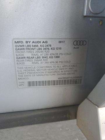 WA1BNAFY3J2058598 - 2018 AUDI Q5 PREMIUM PLUS ვერცხლისფერი ფოტო 14