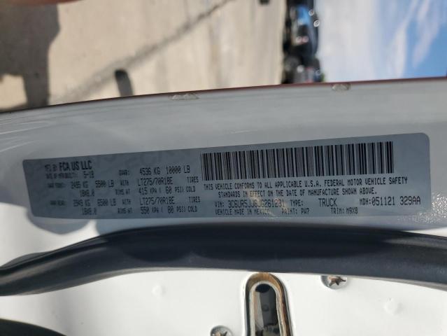 3C6UR5JJ6JG261231 - 2018 RAM 2500 SLT WHITE photo 12