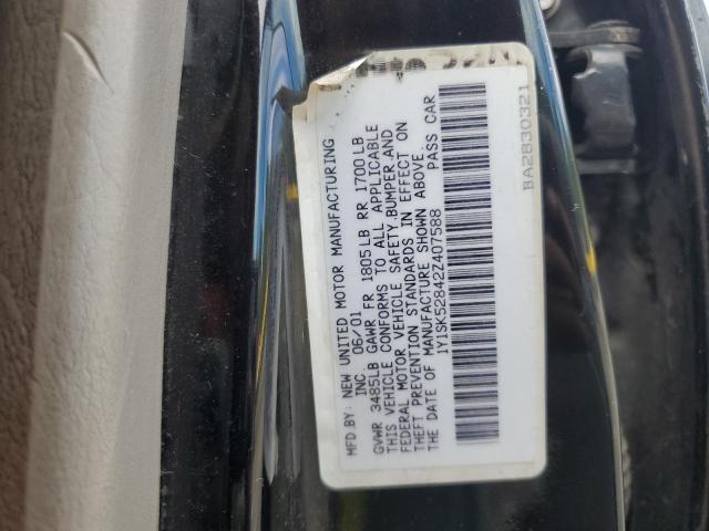 1Y1SK52842Z407588 - 2002 CHEVROLET GEO PRIZM BASE BLACK photo 12