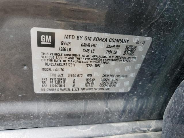 KL4CJASBXJB717214 - 2018 BUICK ENCORE PREFERRED 青色 照片 13