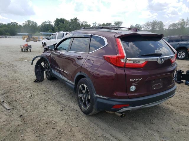 7FARW1H92KE014960 - 2019 HONDA CR-V TOURING RED photo 2