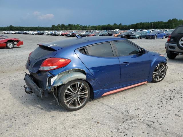 KMHTC6AE1GU281273 - 2016 HYUNDAI VELOSTER TURBO BLUE photo 3