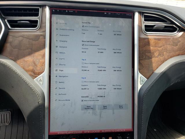 5YJSA1E28HF232493 - 2017 TESLA MODEL S BLACK photo 9