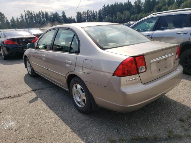 JHMES96693S010923 - 2003 HONDA CIVIC HYBRID BEIGE photo 2