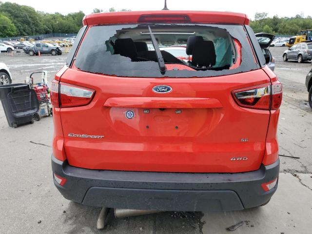 MAJ6S3GL1KC259741 - 2019 FORD ECOSPORT SE Rojo foto 6