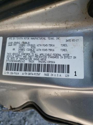 5TFSX5ENXHX052163 - 2017 TOYOTA TACOMA ACCESS CAB ვერცხლისფერი ფოტო 13