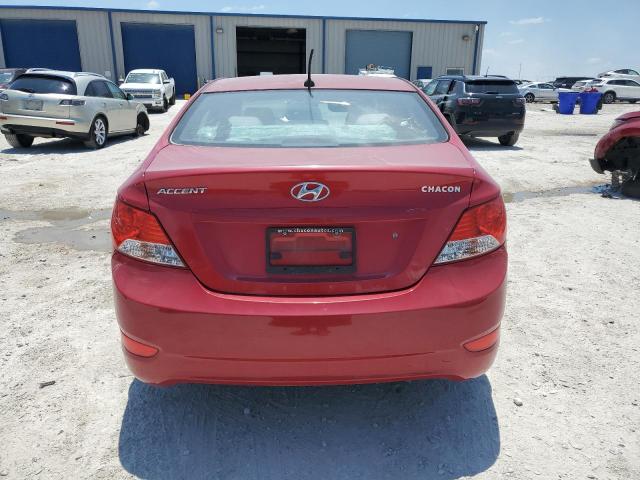 KMHCT4AE9EU650365 - 2014 HYUNDAI ACCENT GLS RED photo 6