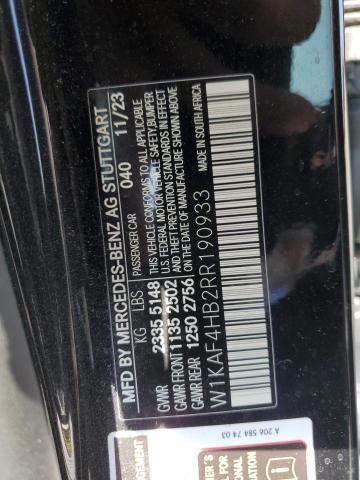 W1KAF4HB2RR190933 - 2024 MERCEDES-BENZ C 300 4MATIC BLACK photo 12