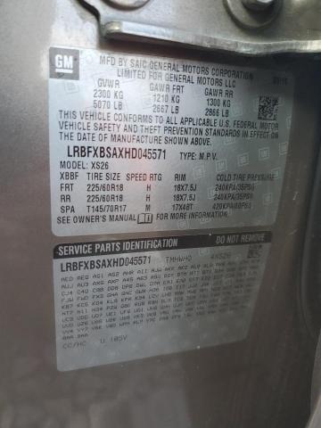 LRBFXBSAXHD045571 - 2017 BUICK ENVISION ESSENCE Մոխրագույն լուսանկար 13