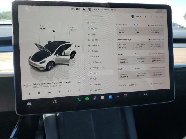 7SAYGDEE2NF425659 - 2022 TESLA MODEL Y Սպիտակ լուսանկար 9