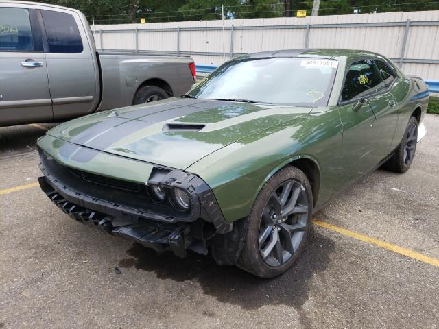 2C3CDZAG7LH152377 - 2020 DODGE CHALLENGER SXT GREEN photo 2