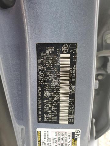 2T1KR32EX5C320190 - 2005 TOYOTA COROLLA MA XR BLUE photo 13