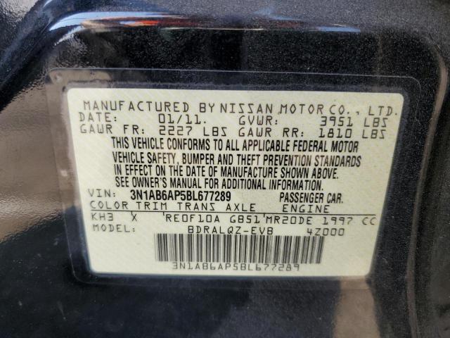 3N1AB6AP5BL677289 - 2011 NISSAN SENTRA 2.0 BLACK photo 12