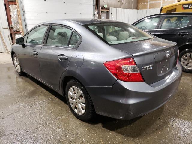 19XFB2F53CE061129 - 2012 HONDA CIVIC LX GRAY photo 2