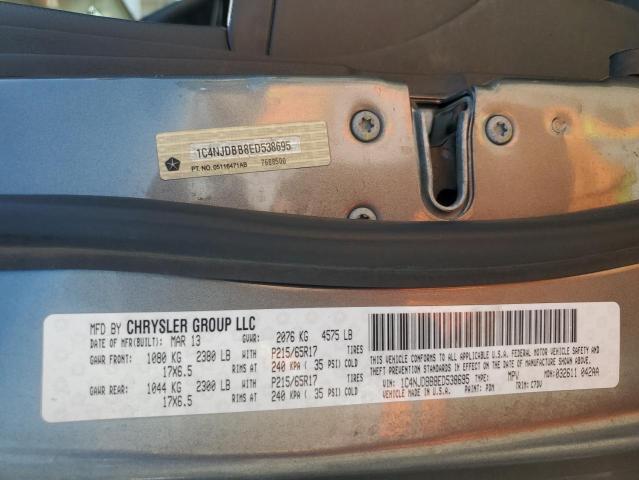 1C4NJDBB8ED538695 - 2014 JEEP COMPASS SPORT 灰色 照片 13