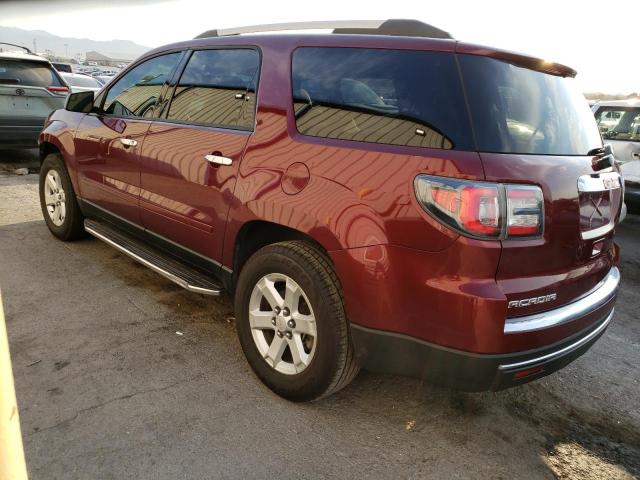 1GKKRPKD9FJ345221 - 2015 GMC ACADIA SLE RED photo 2