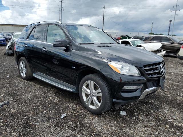 4JGDA5HB2CA043167 - 2012 MERCEDES-BENZ ML 350 4MATIC BLACK photo 4