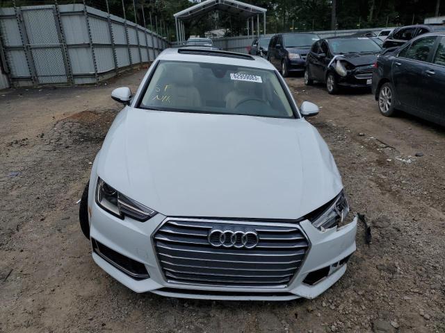 WAUGMAF41KN007965 - 2019 AUDI A4 PREMIUM WHITE photo 5