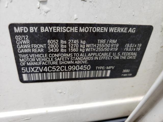 5UXZV4C52CL990450 - 2012 BMW X5 XDRIVE35I أبيض صورة 13