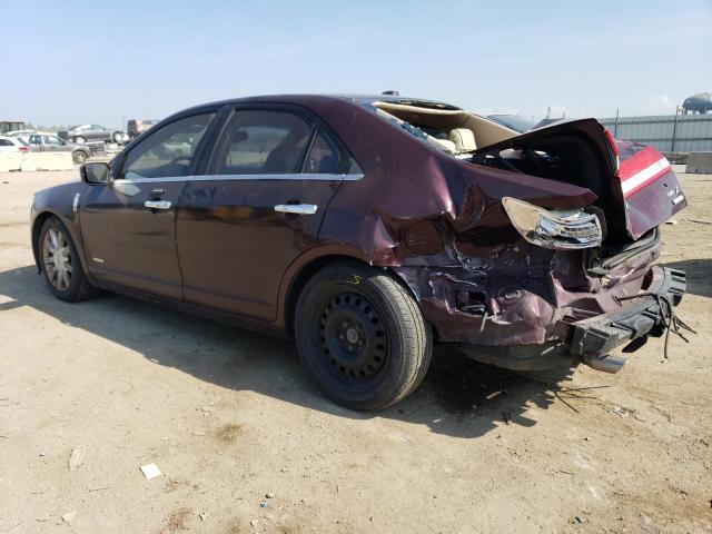 3LNDL2L33CR838145 - 2012 LINCOLN MKZ HYBRID MAROON photo 2